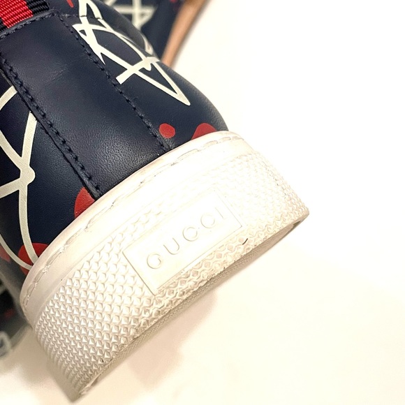 GUCCI Ghost Star Men’s Slip Ons 10 MADE ITALY - Picture 13 of 14